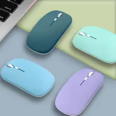 GENERICO - Mouse PÚRPURA Inalambrico USB y Bluetooth + Obsequio Pad Mouse