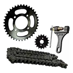 GENERICO - Kit Arrastre Akt Nkd 125 Plato Cadena 428h + Despinador