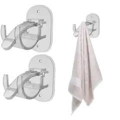 GENERICO - Gancho Adhesivo barra Cortina Gancho Soprte abrazadera Multiuso X2