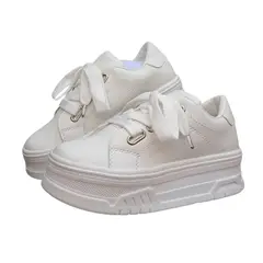 EVEGONZ - Tenis Urban Moda Zapato Casual Blanco de Mujer