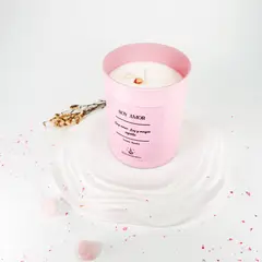 GENERICO - Vela Soy Amor - Cera Orgánica Cuarzo Rosa 280g