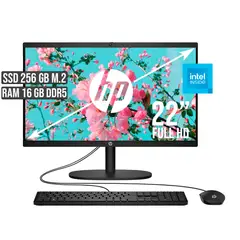 HP - TODO EN UNO INTEL DUAL CORE SSD 256GB RAM 16GB LED 22 FULL HD
