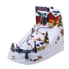 GENERICO - Adorno navideño pista de nieve musical con movimiento