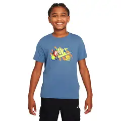 NIKE - Camiseta K Nsw Tee Boxy 1 Futura Niño-Azul