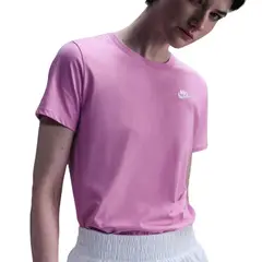 NIKE - Camiseta W Nsw Club Ss Tee Mujer-Morado