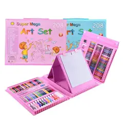 GENERICO - Set Kit De Arte Dibujo Colores Para Niños Maleta X208 Piezas