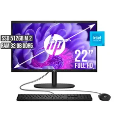 HP - TODO EN UNO INTEL DUAL CORE SSD 512GB RAM 32GB LED 22 FULL HD