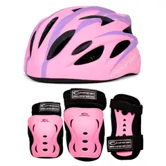 CANARIAM - Combo Kit De Protección C2+Casco Nova Talla S Rosa