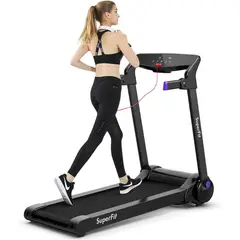 GYMAX - Caminadora Plegable GYMAX, 3.0HP, Bluetooth, Pantalla HD