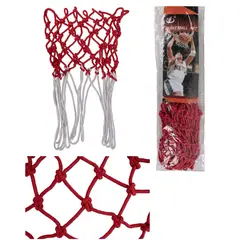 GENERICO - Red De Baloncesto Blanca Con Rojo X 2 Unidades