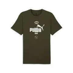 PUMA - Camisa Tshirt Marca Original Power Tee Verde Hombre