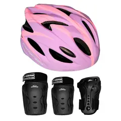 CANARIAM - Combo Kit ProteccionC2 +Casco Nova Lila-Negro TXS