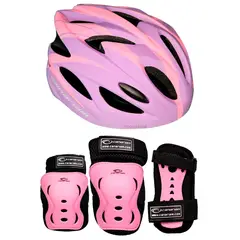 CANARIAM - Combo Kit ProteccionC2 +Casco Nova Lila-Rosa TM