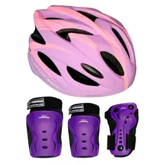 CANARIAM - Combo Kit ProteccionC2 +Casco Nova Lila-Morado TS