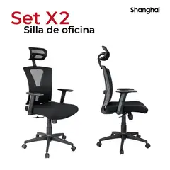 MUEBLESYA - SET X2 Silla De Oficina Jamundi Giratoria