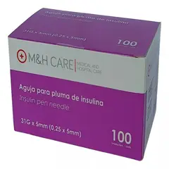 GENERICO - Aguja Para Pluma De Insulina 31g X 5mm Caja X 100 Unidades