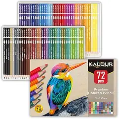 GENERICO - Set 72 Lápices de Colores Kalour – Núcleo Suave para Dibujo