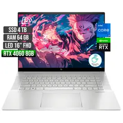 HP - ENVY INTEL CORE I7-13700H RTX 4060 8GB SSD 4TB RAM 64GB LED 16" FHD 120Hz