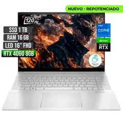 HP - ENVY INTEL CORE I7-13700H RTX 4060 8GB SSD 1TB RAM 16GB LED 16" FHD 120Hz