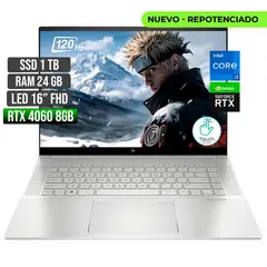 HP - ENVY INTEL CORE I7-13700H RTX 4060 8GB SSD 1TB RAM 24GB LED 16" FHD 120Hz