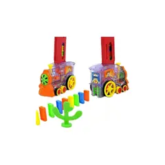 MAZUGI - Juguete Carro Tren Dominó Electrónico Con Luces Y Sonidos