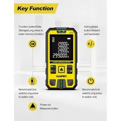 GENERICO - METRO LASER 50 METROS AREAS ,VOLUMEN ,PITAGORAS NIVEL ,IMPERMEABLE