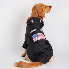 GENERICO - Chaqueta impermeable para perros Negra Talla 3XL