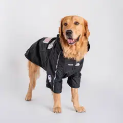 GENERICO - Chaqueta impermeable para perros Negra Talla L