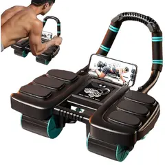 GENERICO - RODILLO ABDOMINAL DE 4 RUEDAS METALICA ZM-01