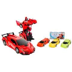 MAZUGI - Carro Auto Transformable Robot Sonidos Movimiento Luces