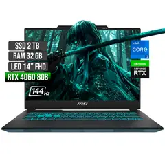 MSI - CYBORG INTEL CORE I7-13620H RTX 4060 8GB SSD 2TB RAM 32GB LED 14" FHD 144Hz