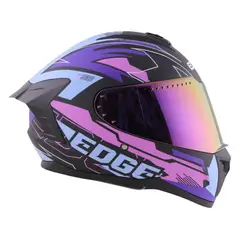 EDGE HELMETS - Casco Edge Integral Extreme T68 Morado Certificado DOT - ECE - L