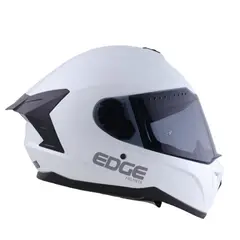 EDGE HELMETS - Casco Edge Integral Extreme Solido Blanco Brillante Certificado DOT - ECE - XL