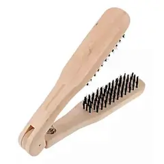 GENERICO - Cepillo Para Planchar Cabello Madera 20cm Alisador Cabello