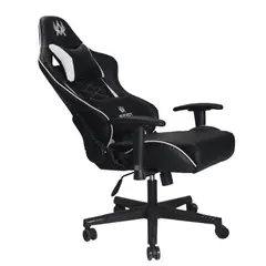 AKIVOY - Silla Gamer Nova Reclinable Giratoria Color Blanco Negro