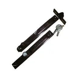 STANPROF - CERRADURA PUERTA CORREDIZA ALUMINIO CON LLAVE COLOR BROWN