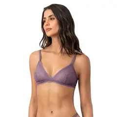 LEONISA - Bralette en encaje de textura ultrasuave
