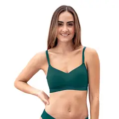 LEONISA - Brasier tipo top ultraliviano con copas internas fijas