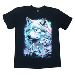 VANIDADES COLLECTIONS - Camiseta Lobo Camiseta Unisex Estampada Lobo
