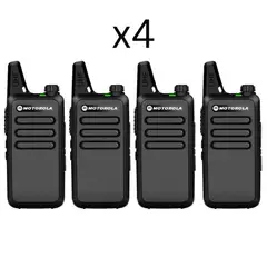 MOTOROLA - 4 Radios de Comunicación C1 Walkie Talkies Vox Compactos