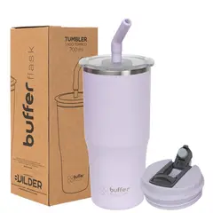 BUFFER FLASK - Mug Vaso Termo Agua Cafe 700 Acero Inox + Tapas - Lavanda