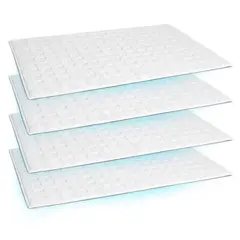 ENERGY PLUS - Set x4 Tapete de Toalla Algodón para Baño Tapete Absorción