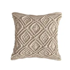 VIANNEY - Funda De Cojín Mumbai Macrame cuadrado