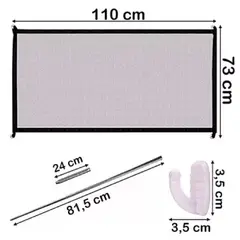 GENERICO - PUERTA DE SEGURIDAD PARA MASCOTAS MALLA DE CONTENCION LB-01