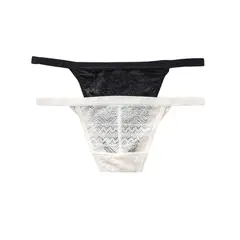 LEONISA - Paquete x 2 brasileras tiro medio en encaje delicado