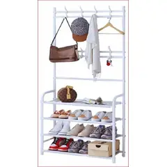 CHINA GLAZE - Zapatero Perchero Multifuncional 4 Niveles Organizador Hogar