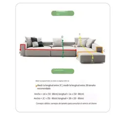 GENERICO - PROTECTOR DE SOFA PARA 3 PUESTOS DE 1,8m x 2,3m AF-01