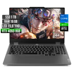 LENOVO - LOQ INTEL CORE I7-13650HX RTX 4060 8GB SSD 1TB RAM 16GB LED 15,6" FHD 144Hz