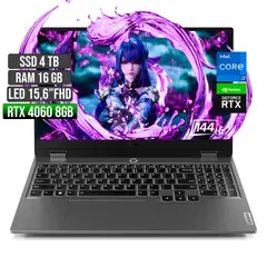 LENOVO - LOQ INTEL CORE I7-13650HX RTX 4060 8GB SSD 4TB RAM 16GB LED 15,6" FHD 144Hz