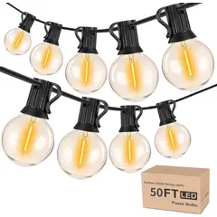 KOBALT - Tira de luces para exteriores,13 bombillas de globo - 8 Metros Guirnalda
